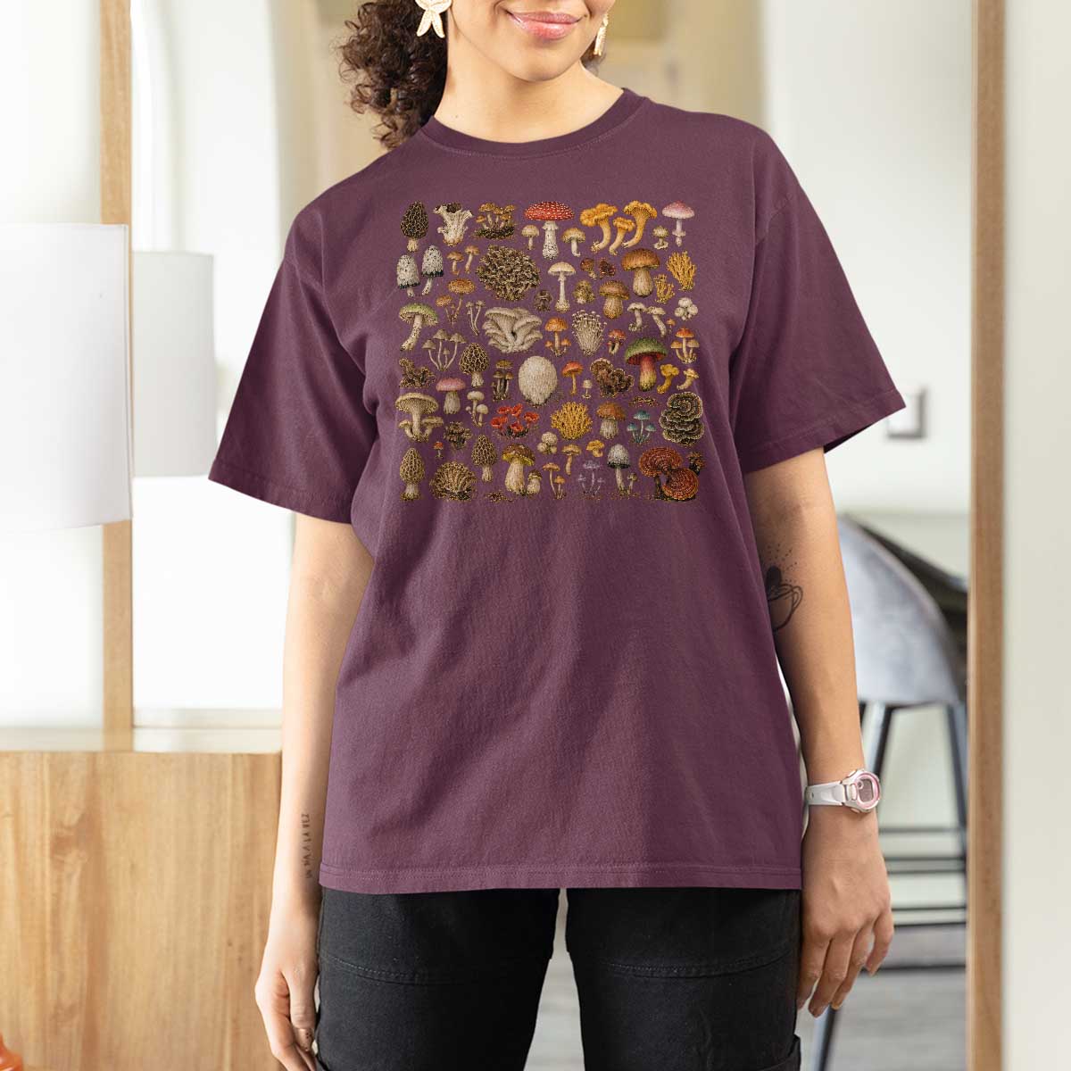 Mushroom Lovers T Shirt For Women Mycology Fungi Foraging Mushroom Whisperer