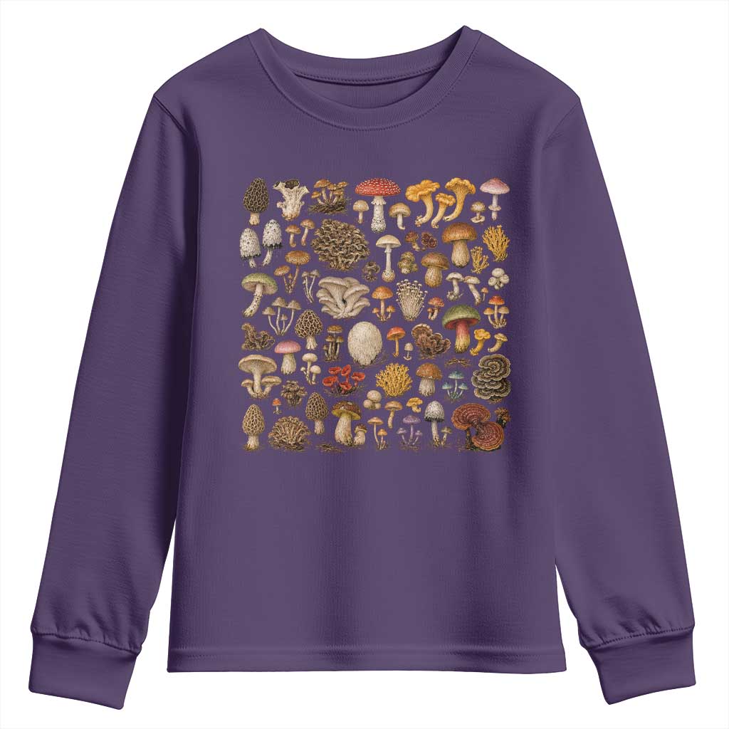 Mushroom Lovers Youth Sweatshirt Mycology Fungi Foraging Mushroom Whisperer