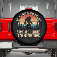 Bigfoot Mushroom Lovers Spare Tire Cover Retro Sasquatch Fungi Morel Mushroom