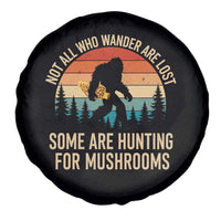 Bigfoot Mushroom Lovers Spare Tire Cover Retro Sasquatch Fungi Morel Mushroom