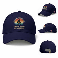 Bigfoot Mushroom Lovers Baseball Cap Retro Sasquatch Fungi Morel Mushroom