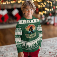 Bigfoot Mushroom Lovers Ugly Christmas Sweater Retro Sasquatch Fungi Morel Mushroom