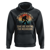 Bigfoot Mushroom Lovers Hoodie Retro Sasquatch Fungi Morel Mushroom