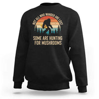 Bigfoot Mushroom Lovers Sweatshirt Retro Sasquatch Fungi Morel Mushroom
