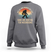 Bigfoot Mushroom Lovers Sweatshirt Retro Sasquatch Fungi Morel Mushroom
