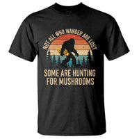Bigfoot Mushroom Lovers T Shirt Retro Sasquatch Fungi Morel Mushroom