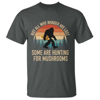 Bigfoot Mushroom Lovers T Shirt Retro Sasquatch Fungi Morel Mushroom