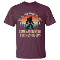 Bigfoot Mushroom Lovers T Shirt Retro Sasquatch Fungi Morel Mushroom