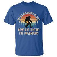 Bigfoot Mushroom Lovers T Shirt Retro Sasquatch Fungi Morel Mushroom