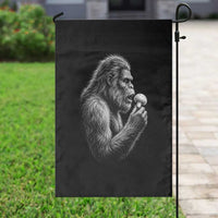 Bigfoot Mushroom Garden Flag Vintage Sasquatch Art Mystical Nature Lover Retro
