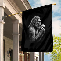 Bigfoot Mushroom Garden Flag Vintage Sasquatch Art Mystical Nature Lover Retro