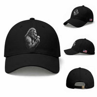 Bigfoot Mushroom Baseball Cap Vintage Sasquatch Art Mystical Nature Lover Retro