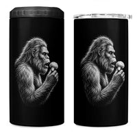 Bigfoot Mushroom 4 in 1 Can Cooler Tumbler Vintage Sasquatch Art Mystical Nature Lover Retro