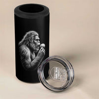 Bigfoot Mushroom 4 in 1 Can Cooler Tumbler Vintage Sasquatch Art Mystical Nature Lover Retro