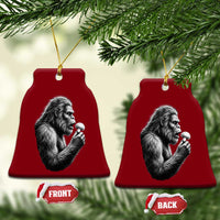 Bigfoot Mushroom Ceramic Ornament Vintage Sasquatch Art Mystical Nature Lover Retro