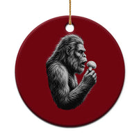 Bigfoot Mushroom Ceramic Ornament Vintage Sasquatch Art Mystical Nature Lover Retro