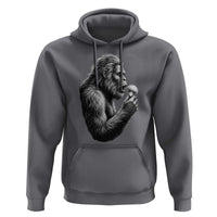 Bigfoot Mushroom Hoodie Vintage Sasquatch Art Mystical Nature Lover Retro