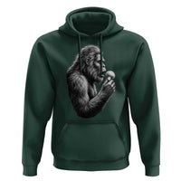 Bigfoot Mushroom Hoodie Vintage Sasquatch Art Mystical Nature Lover Retro