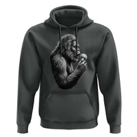 Bigfoot Mushroom Hoodie Vintage Sasquatch Art Mystical Nature Lover Retro