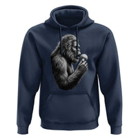 Bigfoot Mushroom Hoodie Vintage Sasquatch Art Mystical Nature Lover Retro