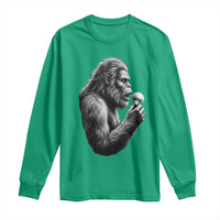 Bigfoot Mushroom Long Sleeve Shirt Vintage Sasquatch Art Mystical Nature Lover Retro
