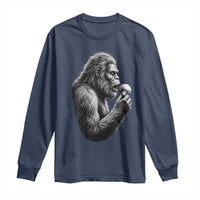 Bigfoot Mushroom Long Sleeve Shirt Vintage Sasquatch Art Mystical Nature Lover Retro