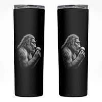 Bigfoot Mushroom Skinny Tumbler Vintage Sasquatch Art Mystical Nature Lover Retro