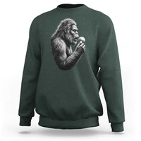 Bigfoot Mushroom Sweatshirt Vintage Sasquatch Art Mystical Nature Lover Retro