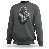 Bigfoot Mushroom Sweatshirt Vintage Sasquatch Art Mystical Nature Lover Retro