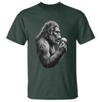 Bigfoot Mushroom T Shirt Vintage Sasquatch Art Mystical Nature Lover Retro