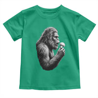 Bigfoot Mushroom Toddler T Shirt Vintage Sasquatch Art Mystical Nature Lover Retro