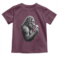 Bigfoot Mushroom Toddler T Shirt Vintage Sasquatch Art Mystical Nature Lover Retro