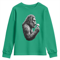 Bigfoot Mushroom Youth Sweatshirt Vintage Sasquatch Art Mystical Nature Lover Retro