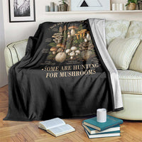 Mushroom Lovers Throw Blanket Not All Who Wander Are Lost Some Are Hunting For Mushrooms Vintage Botanical Graphic