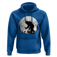 Bigfoot Mushroom Hunter Hoodie Vintage Sasquatch Art Mystical Nature Lover Retro Full Moon