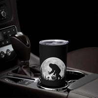 Bigfoot Mushroom Hunter Tumbler Cup Vintage Sasquatch Art Mystical Nature Lover Retro Full Moon