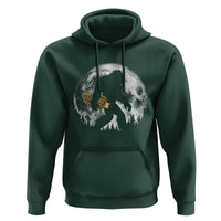 Bigfoot with Morel Mushroom Hoodie Sasquatch Fungi Full Moon Silhouette Graphic