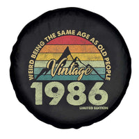 40th Birthday Spare Tire Cover Vintage 1986 Weird Being the Same Age as Old People 40 Year Old Gift