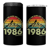 40th Birthday 4 in 1 Can Cooler Tumbler Vintage 1986 Weird Being the Same Age as Old People 40 Year Old Gift