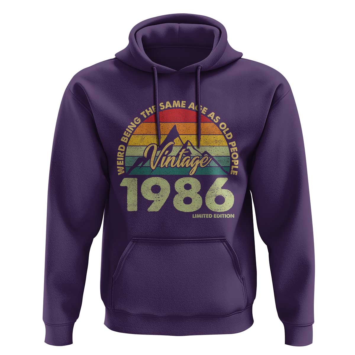 40th Birthday Hoodie Vintage 1986 Weird Being the Same Age as Old People 40 Year Old Gift