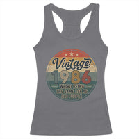 Vintage 1986 40th Birthday Racerback Tank Top 40 Year Old Gift Weird Being the Same Age as Old People