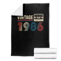 Vintage 1986 40th Birthday Gifts Throw Blanket 40 Year Old Favors