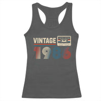 Vintage 1986 40th Birthday Gifts Racerback Tank Top 40 Year Old Favors