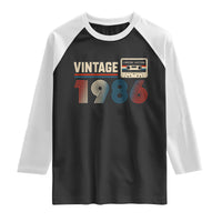 Vintage 1986 40th Birthday Gifts Raglan Shirt 40 Year Old Favors