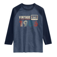 Vintage 1986 40th Birthday Gifts Raglan Shirt 40 Year Old Favors