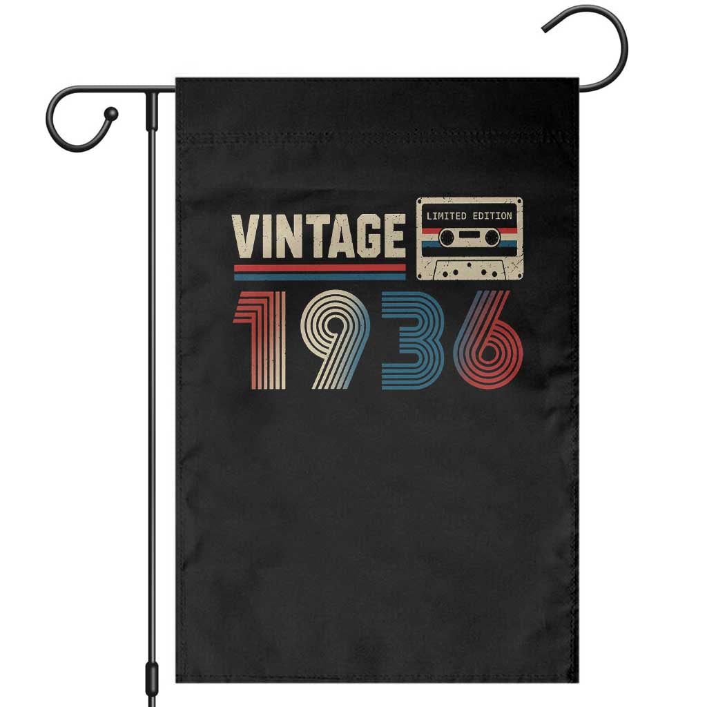 Vintage 1936 90th Birthday Gifts Garden Flag 90 Year Old Favors
