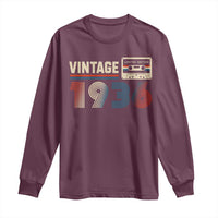 Vintage 1936 90th Birthday Gifts Long Sleeve Shirt 90 Year Old Favors