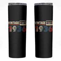 Vintage 1936 90th Birthday Gifts Skinny Tumbler 90 Year Old Favors