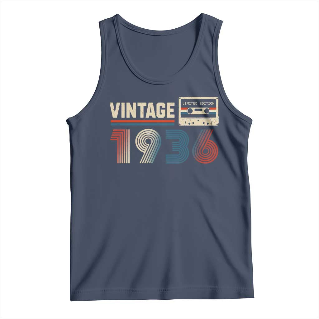 Vintage 1936 90th Birthday Gifts Tank Top 90 Year Old Favors