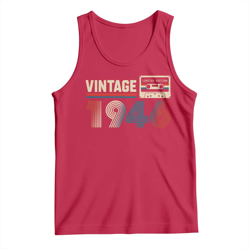 Vintage 1946 80th Birthday Gifts Tank Top 80 Year Old Favors